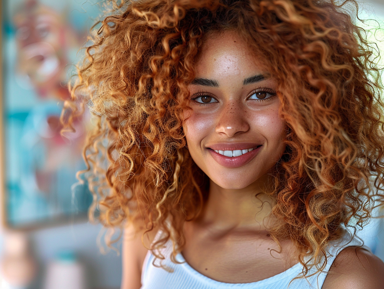 cheveux bouclés