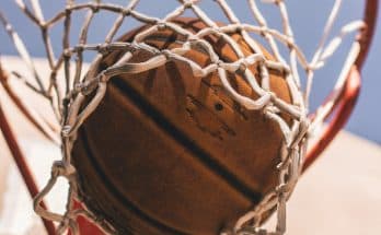 basketball on ring